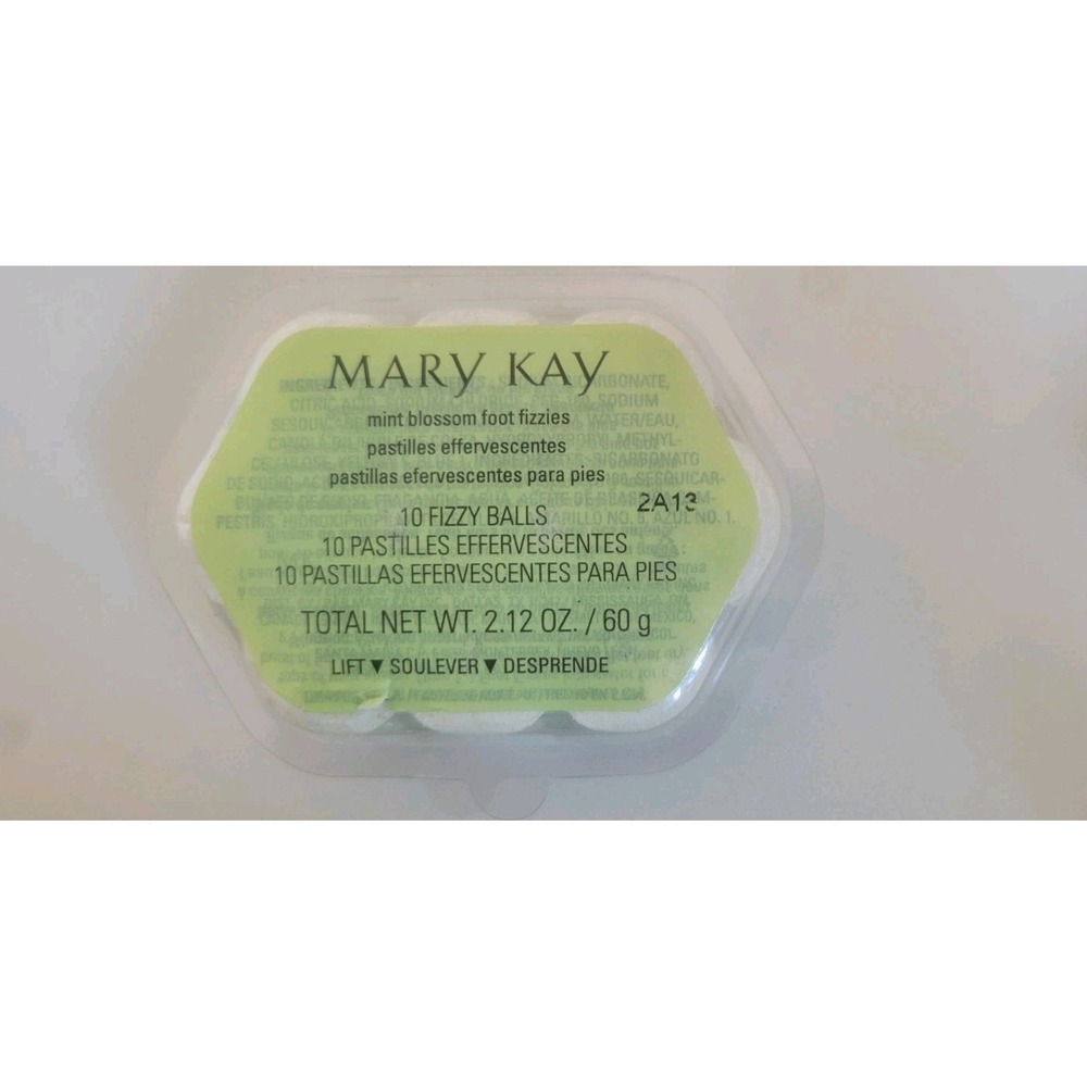 New‎ In Package Mary Kay Mint Blossom Foot Fizzies 10 Fizzy Balls 2.12 Oz.